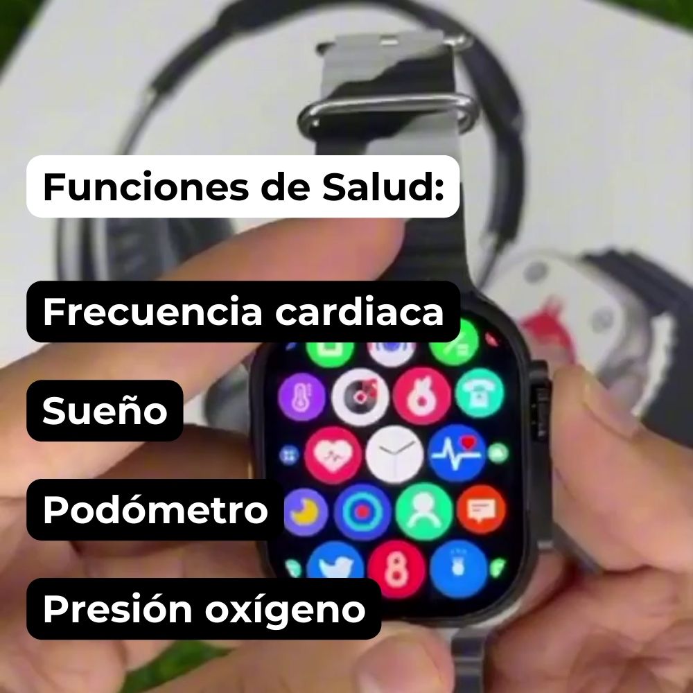 Pack Conexión Total: Smartwatch Ultraligero + Auriculares Premium + 7 Correas GRATIS