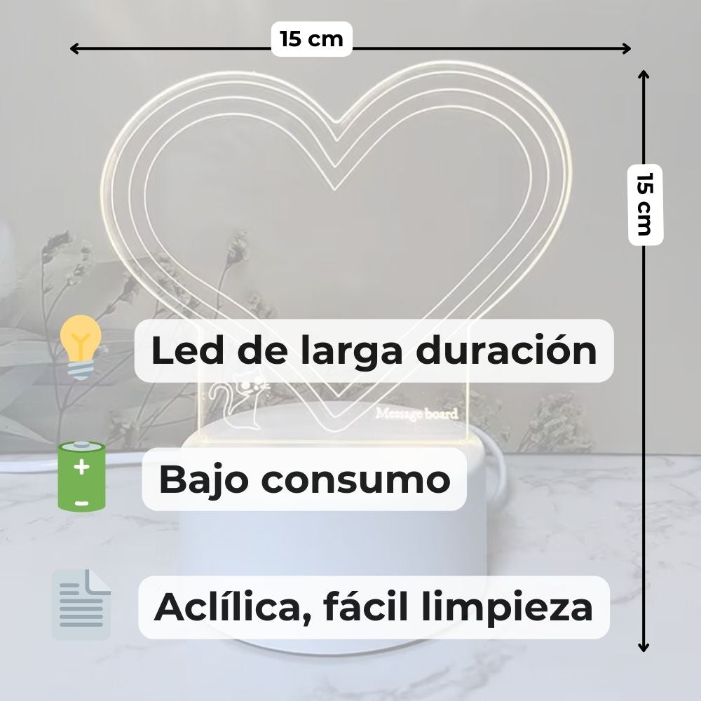 Lámpara Amor Led de Mensajes GlowLove