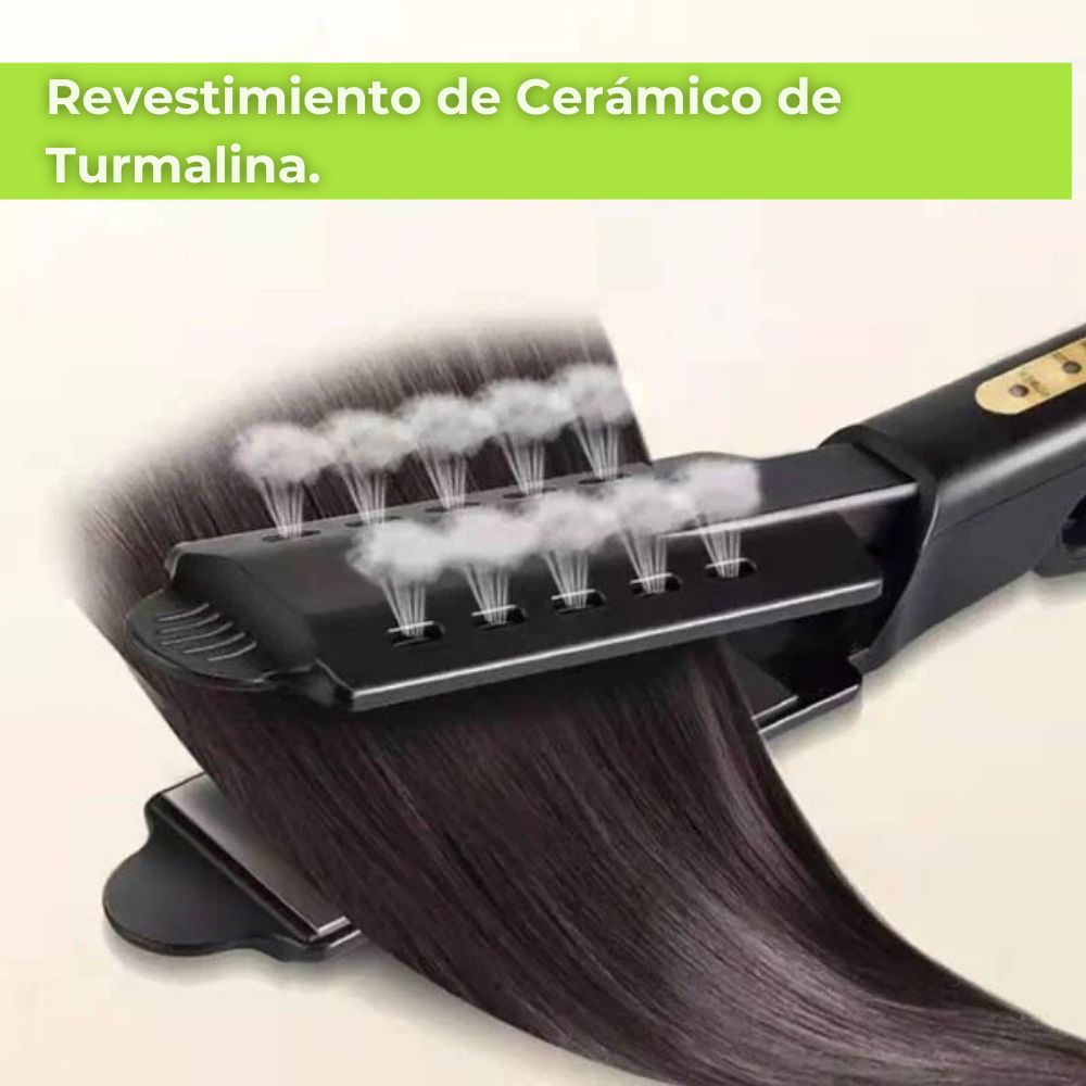 Plancha de Pelo Vapor Efecto Vapor