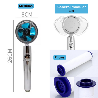 Alchofa Cabezal de Ducha con Filtro FanShower: Agua Pura, Piel Sana y Ahorro Inteligente en Cada Ducha