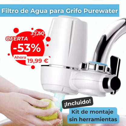 Filtro de agua para grifo Purewater – Agua pura al instante, sin impurezas