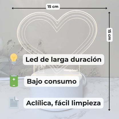 Lámpara Amor Led de Mensajes GlowLove