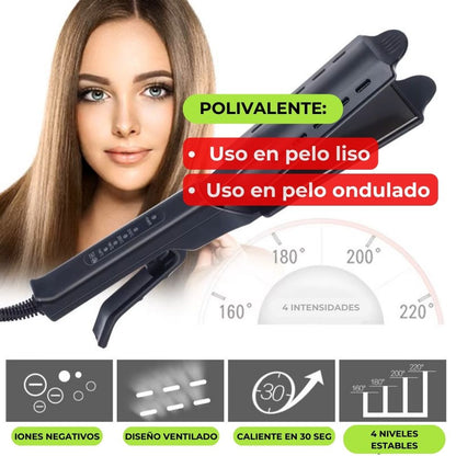 Plancha de Pelo Vapor Efecto Vapor